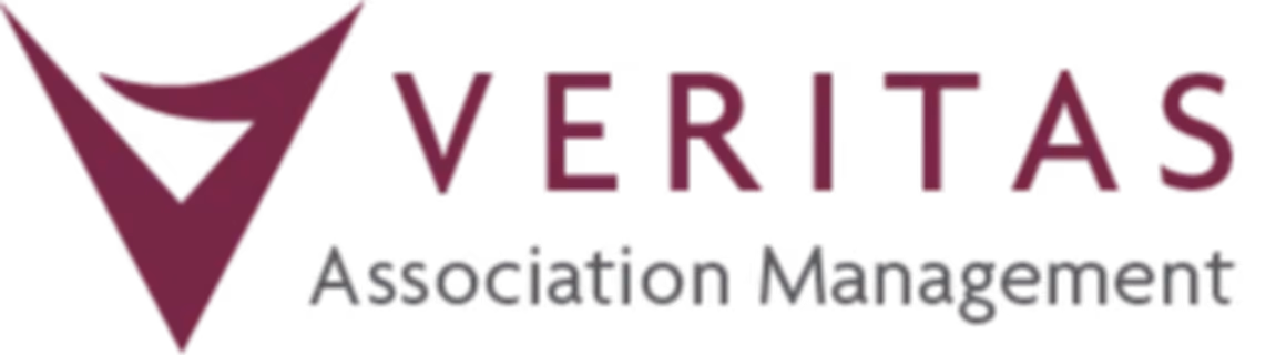 Veritas Association Management logo with stylized V and company name in burgundy and gray text.
